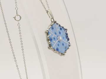 雪花結晶玻璃墜飾