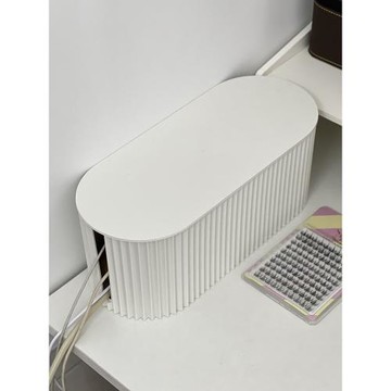 PGLP插線板收納盒數據線電線集線神器插排充電線插座置物盒裝飾