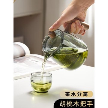 茶壺玻璃泡茶家用高顏值水果花茶壺茶水分離小神器一人喝過濾水壺