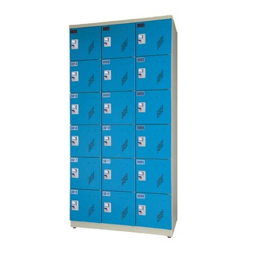 台灣製造【鋼製置物櫃】退幣型 18格 鍍鋅鋼板 多色訂製 科技大廠 健身房指定 衣物櫃 內務櫃 鋼製衣櫃