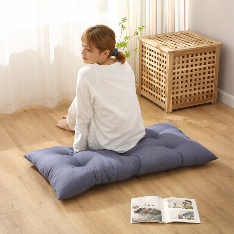 長座布団 ごろ寝クッション 側サイズ60×110cm デニム調ニット
