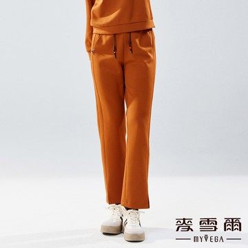 Myvega麥雪爾 MIT立體字母休閒長褲套裝下身-駝