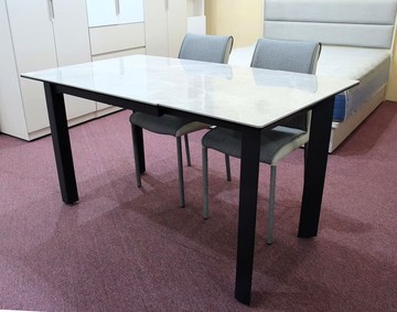 歐風別館卡達岩板伸縮餐桌基隆至台中免運費