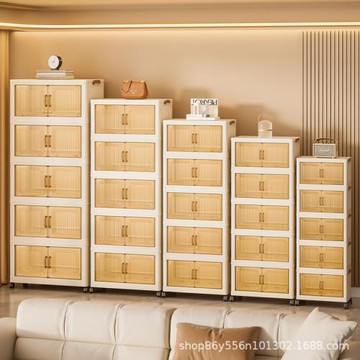 家用臥室衣服衣物防塵收納箱免安裝折疊收納箱儲物柜零食置物柜子