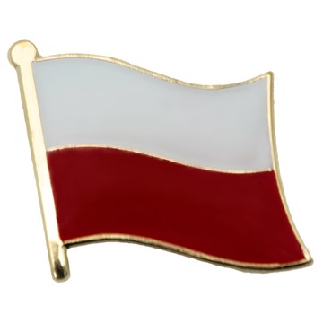 A-ONE 匯旺 波蘭國旗別針 2個 長15mm 寬12mm 厚1mm 刺馬針+蝴蝶帽  波蘭國旗