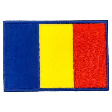 A-ONE 匯旺 緬甸國旗刺繡布貼 8x5公分 背部自黏 NO.337  緬甸國旗 藍色 + 黃色 + 紅色  1組