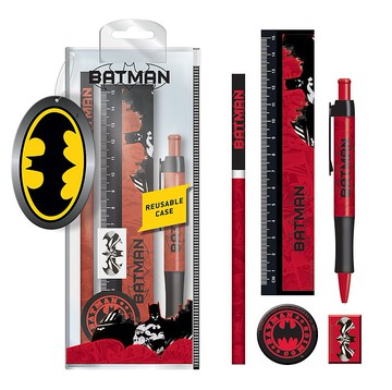 【DC】蝙蝠俠 Batman - 紅黑配色美漫風文具組