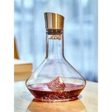 (免運)冰山醒酒器紅酒杯家用套裝玻璃無鉛奢華水晶創意高檔葡萄酒分酒器