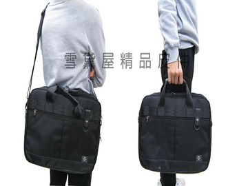 限時 滿3千賺10%點數↘ | ~雪黛屋~SPYWALK文件包大型容量二層主袋14吋電手提肩背斜側背防水尼龍布+皮革可放A4資料夾014-30913