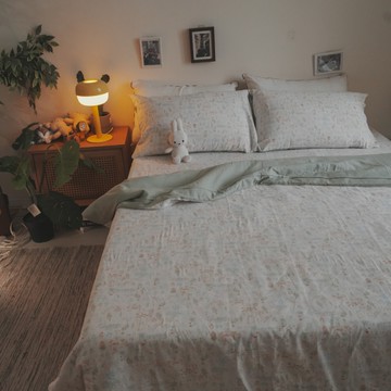 二層紗 蠟筆公園 單人床包＋兩用被三件組 觸感親膚柔軟 台灣製 棉床本舖