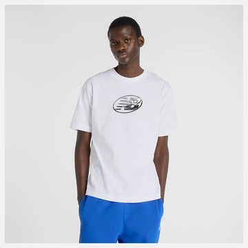 New Balance 圖案短袖上衣 男 MT53949WT-F