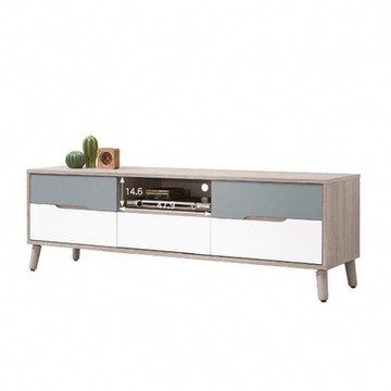 AS DESIGN 雅司家具-玄碩淺灰雙色5尺矮櫃-151.5*40*49.1cm