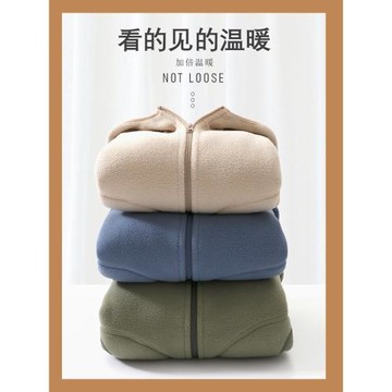 450g加厚~日系兒童搖粒絨連帽外套冬加絨男女童防風棉襖上衣親子