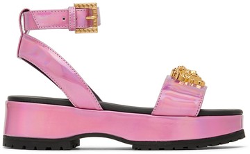 Versace 粉色 La Medusa Platform 儿童凉鞋