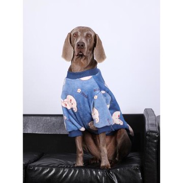 狗狗衣服大型犬拉布拉多杜賓邊牧護肚子保暖睡衣印花卡通寵物衣服