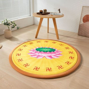 🔥臺灣出貨🔥家用圓形打坐墊禪修墊蒲團加厚坐墊禪坐墊靜坐墊拜墊高彈記憶棉墊