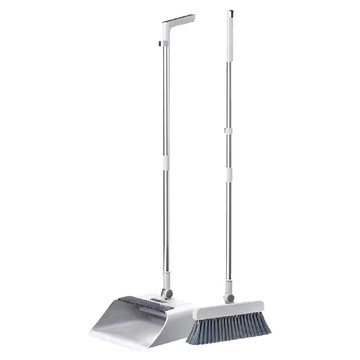 DODOWU 嘟嘟屋 三合一磁吸掃把 DO451D08 掃把85 x 30cm 畚箕83 x 26 x 9cm  磁吸款 銀色 + 灰色  1組