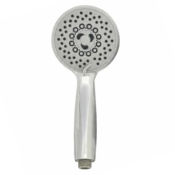 LEADER 麗達 五段TPR軟膠孔蓮蓬頭 電鍍 200g  銀色  1個