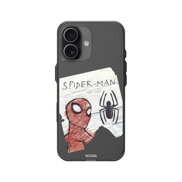 iPhone 17 Clear (相機按鈕) 酷墨灰 - 蜘蛛人 Spider-man - 蜘蛛人 - 手繪塗鴉