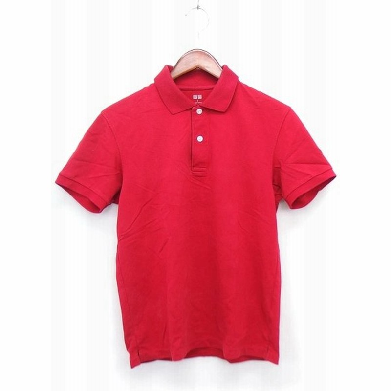中古 ユニクロ Uniqlo ポロシャツ 半袖 綿混 鹿の子 S レッド 赤 Ht10 メンズ ベクトル 古着 通販 Lineポイント最大0 5 Get Lineショッピング