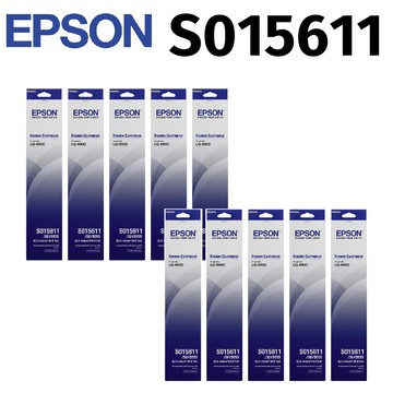 10支愛普生epson s015611 原廠黑色色帶/適用機型 lq-690c