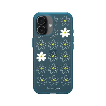 iPhone 17 Clear (相機按鈕) 夜幕藍 - MacaronToe 馬卡龍腳趾 - 小花生氣了 Angry Flowers