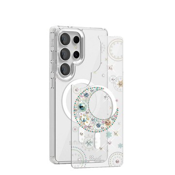 Samsung S26/S25/S24系列 可拆式磁吸片材彩鑽手機殼-星月