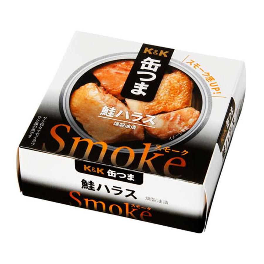 缶つまSmoke KK 鮭ハラス 缶詰 (4901592905413)