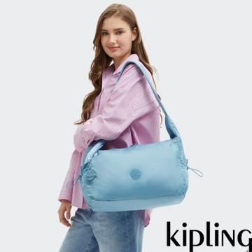 『拉拉包』Kipling 湖水藍手提肩背兩用包-GWYN