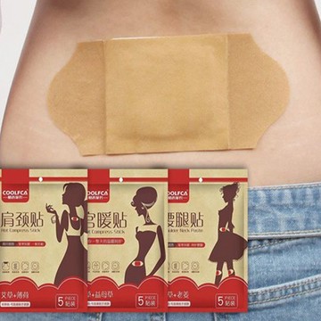 COOLFCA 熱敷 肩頸貼 (艾草+薄荷)／暖宮貼 (艾草+益母草)／腰腿貼 (艾草+老薑)5入 DS004336