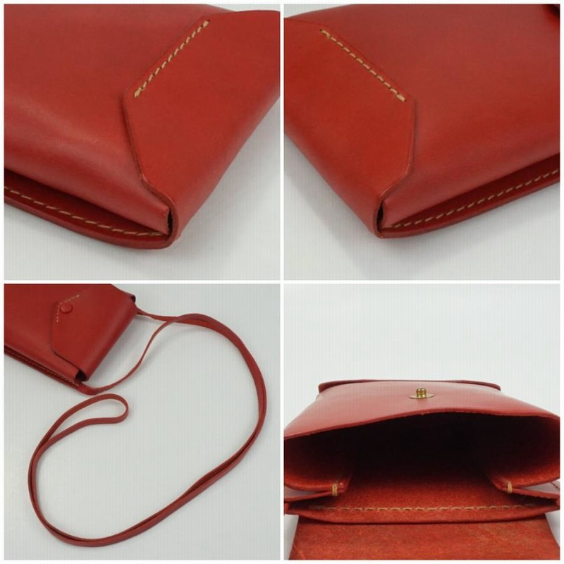 genten ゲンテン がま口 ミニショルダーバッグ レザー 赤 希少美品 genten ゲンテン がま口 ショルダーバッグ ポーチ