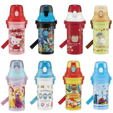 小禮堂 Skater 兒童彈蓋直飲水壺 附背帶 480ml Kitty 龍貓 公主 冰雪奇緣
