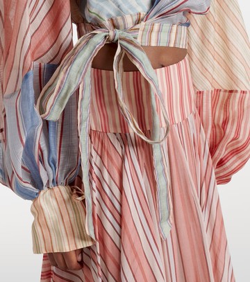 Zimmermann Rebellion striped linen and silk blouse