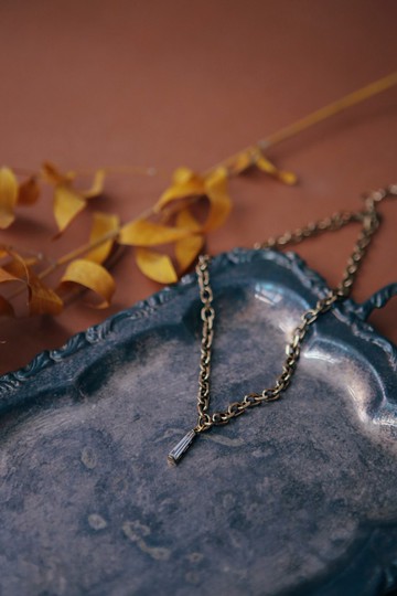 COR-DATE / T鑽鋯石鏈條項鍊