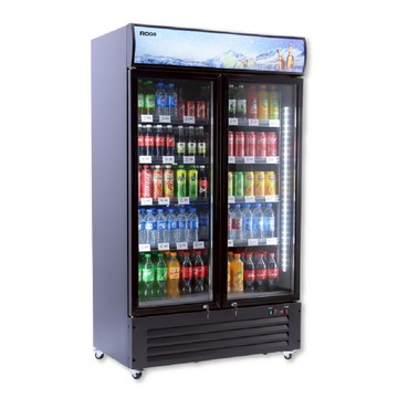 LOGIS 750L酷黑商用 移動雙門冷藏冰箱 冷藏櫃 飲料櫃【KXG-900H】