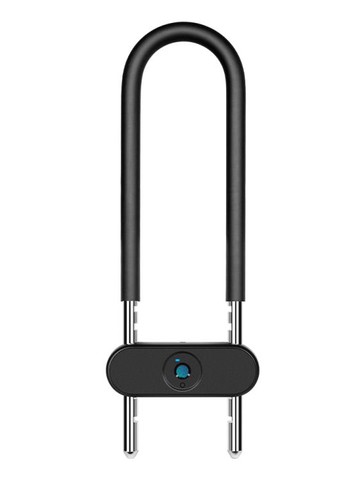 指紋鎖u型鎖雙門推拉門商鋪密碼u形插鎖防盜智能玻璃門鎖智能鎖 中秋節特惠