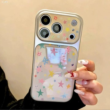 彩格星星適用蘋果11秒變iPhone17/12/13/14/15/16Promax手機殼PC