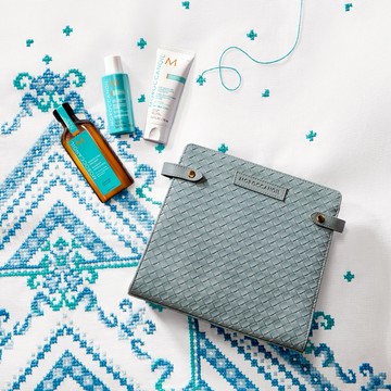 【STARBRANDS】MOROCCANOIL 優油編織隨手包超輕感組(優油超輕感保濕洗髮露70ML+優油超輕感保濕護髮劑70ML+摩洛哥優油100ML)