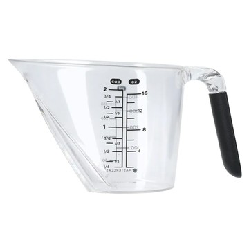 Masterclass 斜口握柄量杯 尖嘴好傾倒 耐熱80度C 三種測量單位  透明  KCB99  400ml