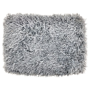 毛皇上 長毛絨記憶海綿寵物窩 貓咪狗狗寵物通用  L(75 x 50cm)  大深夜灰  1個