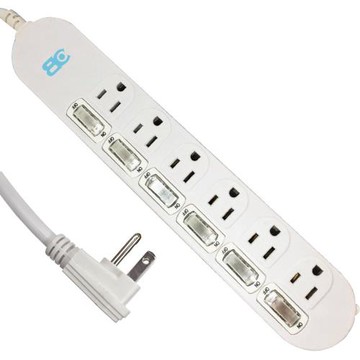 【博銓科技BC】KTC-636A-12 6切6座3孔3.6M/12尺 防雷擊 延長線(過載斷電保護/固定掛孔)