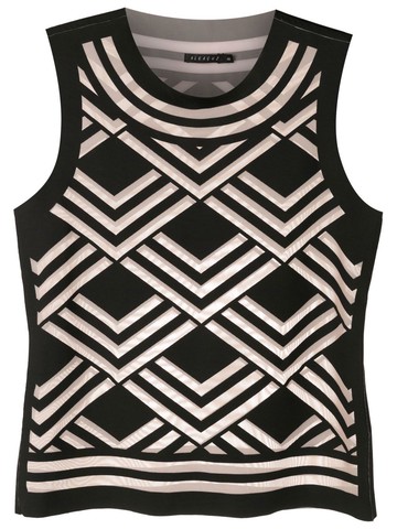 Alcaçuz - chevron-print vest top - women - Viscose - M - Black