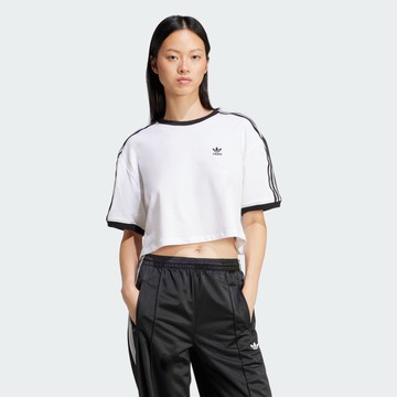 【ADIDAS】3S LOOSE CROP T 短袖上衣 女 白色-JC8150