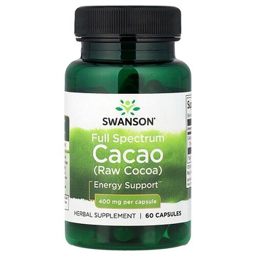 Swanson Vitamins, 多面可可（未加工可可），400 毫克，60 粒膠囊