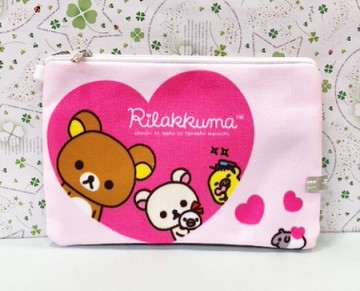 【震撼精品百貨】Rilakkuma San-X 拉拉熊懶懶熊~拉拉熊雙層收納包-粉#21418