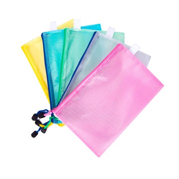 【蝦皮直營】防水資料夾 資料袋 文具袋 拉鍊袋 辦公文件收納袋 透明文件袋 網格拉鍊袋 網格收納袋 Y309