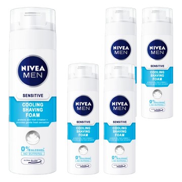 NIVEA 妮維雅 MEN 男士極淨酷涼刮鬍泡  200ml  5瓶