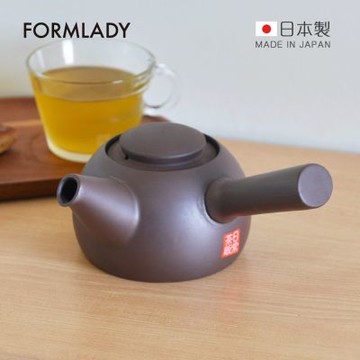 日本FORMLADY 小泉誠 日製萬古燒紫砂橫手急須茶壺-430ml