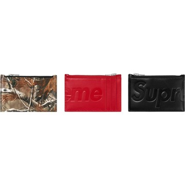 Supreme FW25 Week8 Leather Zip Card Holder 皮革 拉鍊 卡包 黑 紅 落葉 迷彩 錢包 卡夾 皮夾 義大利製