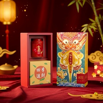 富貴滿載過好年【無藏茗茶】新年公益禮盒 - 福貴平安好人緣 福氣茶食禮盒 (1茶+1食) 馬年賀禮 新春過年 春節禮盒 新春禮盒 年節送禮 新年禮盒 送禮推薦